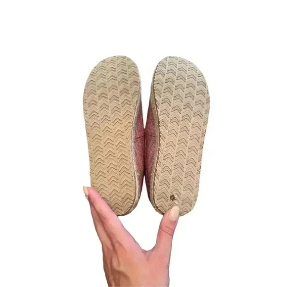 TOMS Metallic Pink Rope Espadrilles Platform Slip On Shoes Youth Size 4Y - Picture 5 of 6